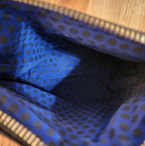 Rebecca Minkoff Moto 3 Zip Leather Chain Crossbody Handbag Plum 9”W x 6”H - Picture 9 of 11